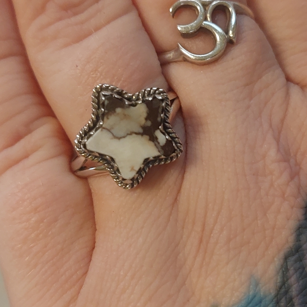 Wild Horse Jasper Star Shaped Ring - Picture 7 of 9